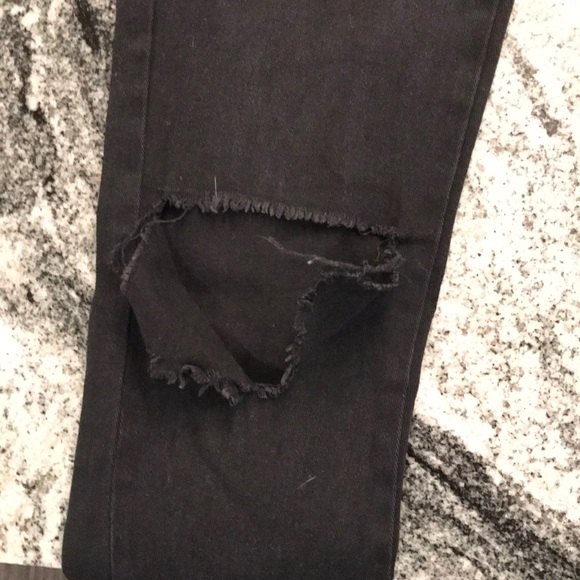 Mens urkool black ripped jeans - Picture 2 of 3
